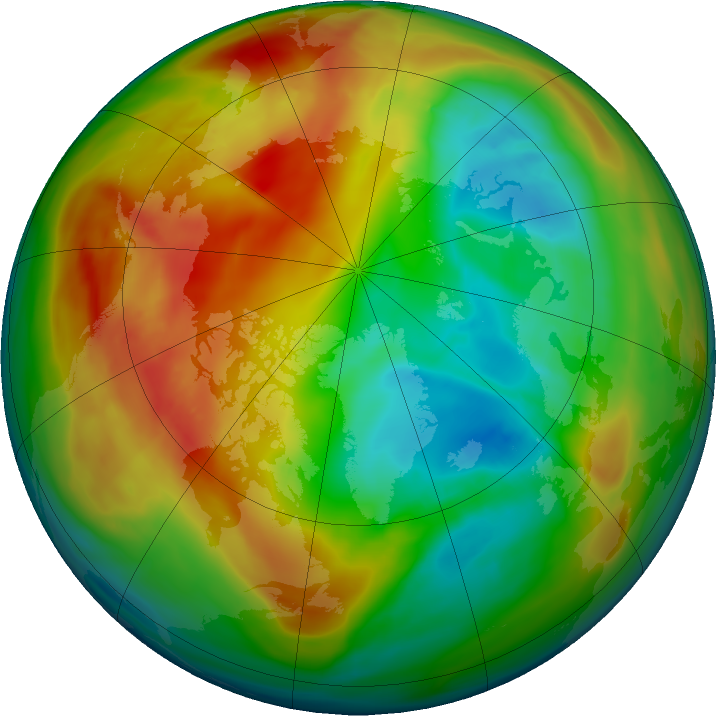 Arctic ozone map for 26 January 2018